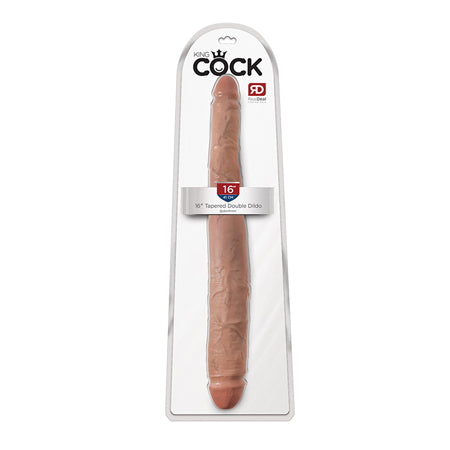 King Cock 16 Tapered Double Dildo - Tan
