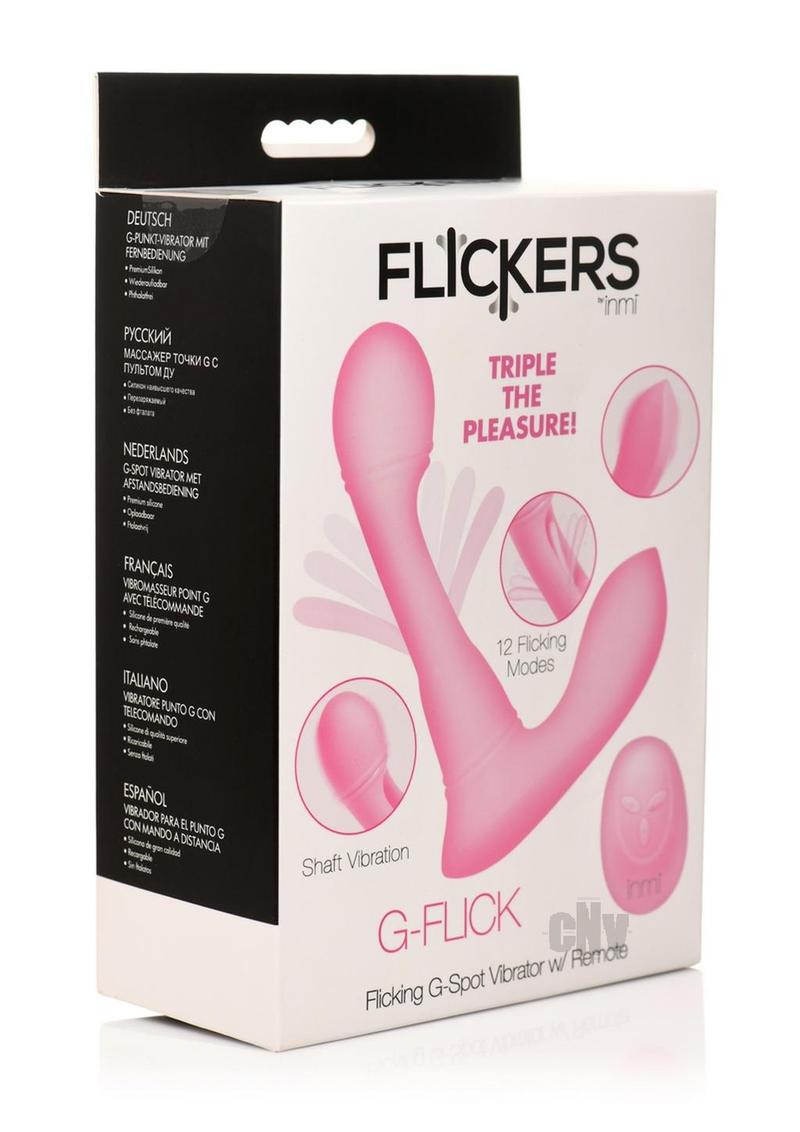 Flickers G-Flick Flicking G-Spot Vibrator With Remote - Pink
