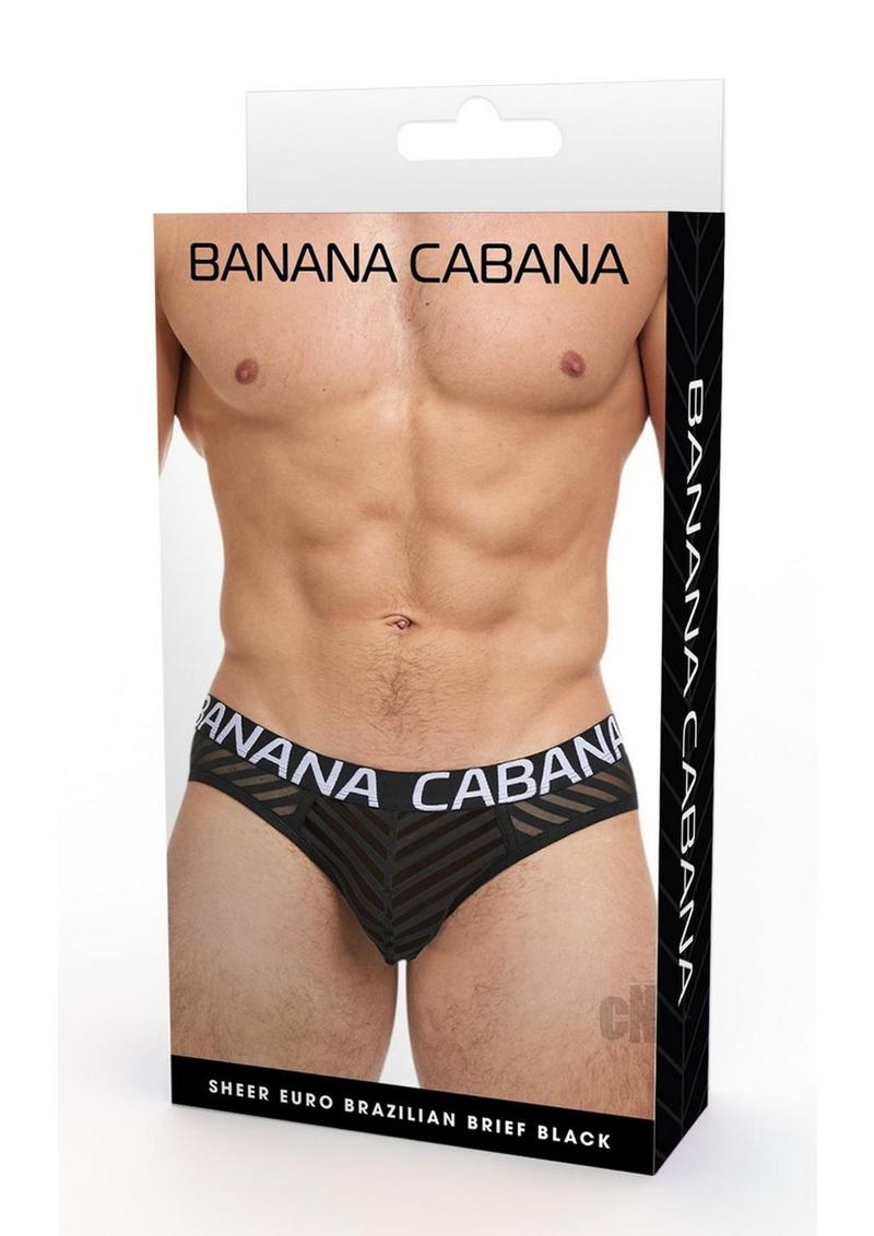 Banana Cabana Sheer Bikini Sm/md Black