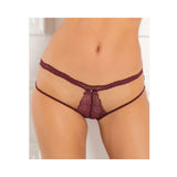 Rene Rofe Dive Deep Open Back Panty Burgundy M/L