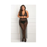 All Out There 2 Piece Gown Set Black 3X/4X