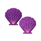 Mermaid Glitter Purple & Pink Seashell Pasties O/S