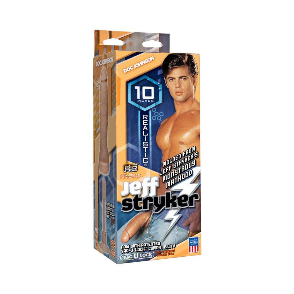 Jeff Stryker Realistic Vibrating Cock Beige Dildo