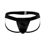 Male Power Satin Lycra Jock Strap S/M Black