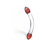 Red Head Glass Double Dildo