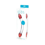 Red Head Glass Double Dildo