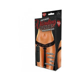 Hustler Crotchless Vibrating Lace Panties Beads Black M/L