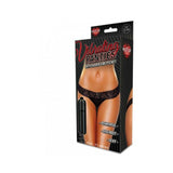 Vibrating Lace Thong Hidden Pocket Black M/L