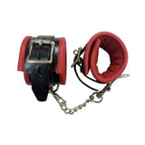 Rouge Padded Wrist Cuffs Black Red