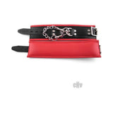 Rouge Padded Wrist Cuffs Black Red