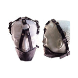 Rouge Leather Mouth Chin Gag Black