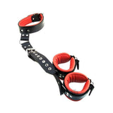 Rouge Leather Neck To Hand Restraint Black Red