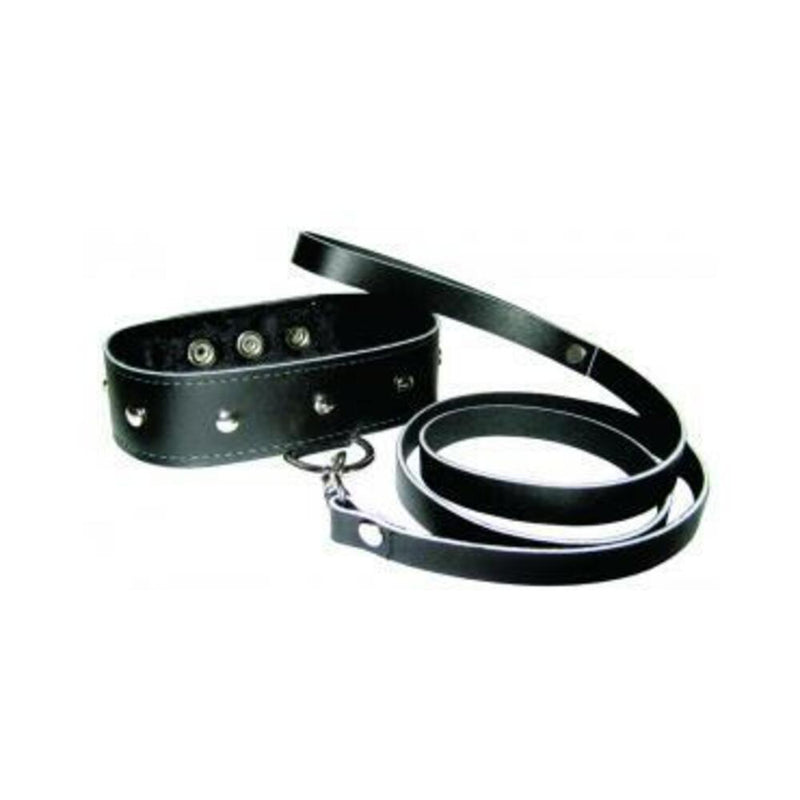 Sportsheets Leather Leash and Collar