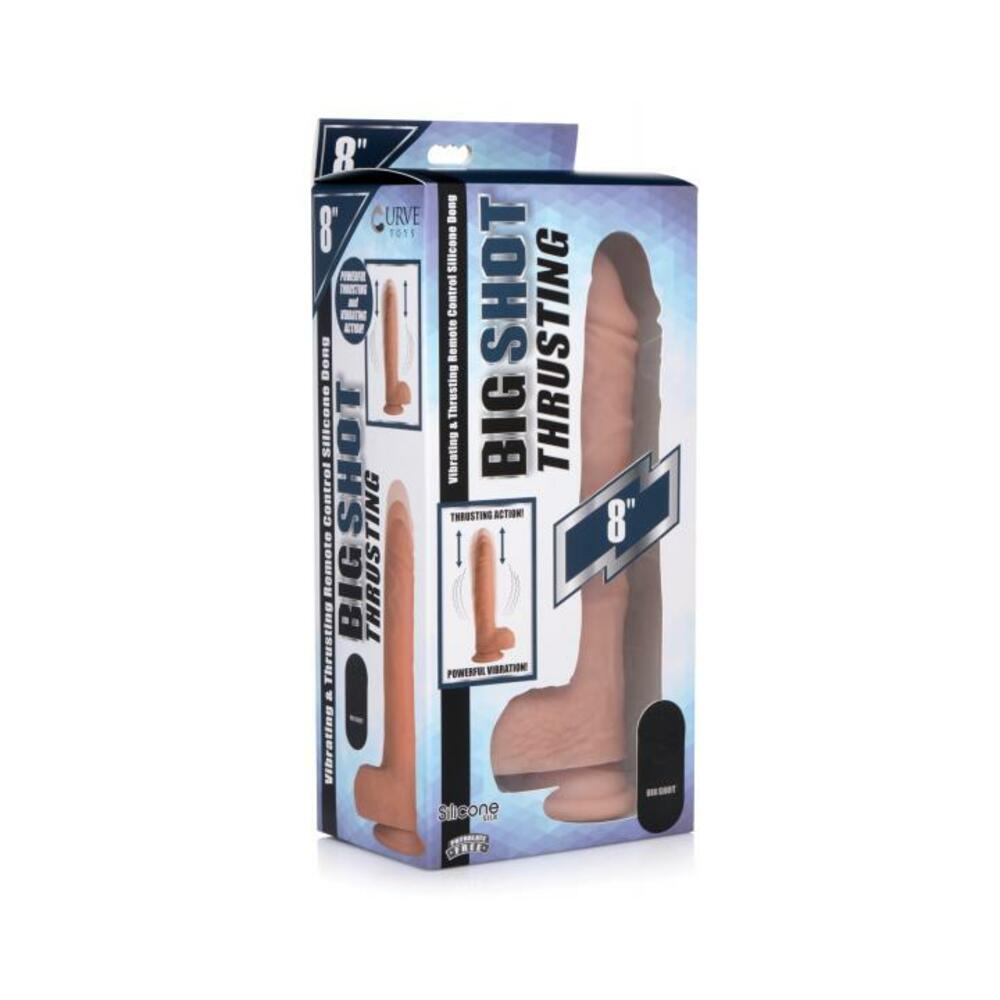 Curve Novelties Big Shot 8" Thrusting Dildo W/remote Control - Flesh