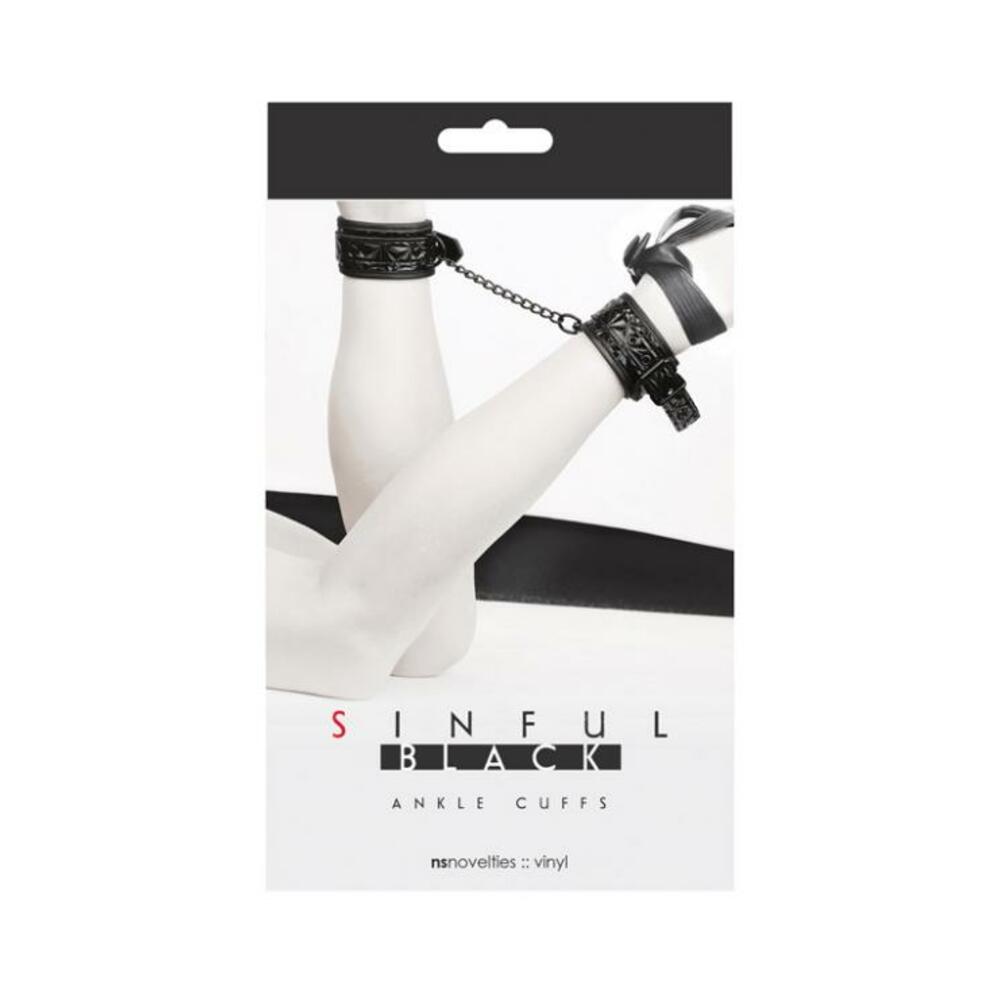 Sinful Black Ankle Cuffs