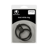 Nitrile Dual Cock Ring Black