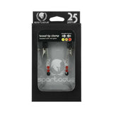 BROAD TIP CLAMP W/RED BEADS