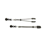 BLACK TWEEZER CLAMP BLACK W/BEADS