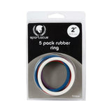 Rainbow Rubber C Ring 5 Pack - 2 inch