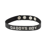 Wordband Collar Daddys Boy Black