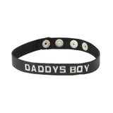 Wordband Collar Daddys Boy Black