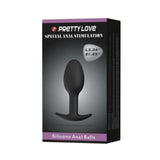 Pretty Love 3.34 inches Silicone Anal Plug with Ball Black