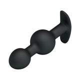 Pretty Love 4.05 inches Silicone Anal Plug with Ball Black