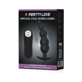 Pretty Love Vibrating Bead Butt Plug Black