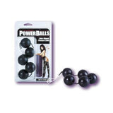 Power Balls Latex Dipped Weighted Pleasure Balls 1.25 Inch - Black