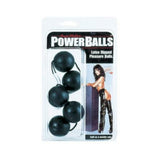 Power Balls Latex Dipped Weighted Pleasure Balls 1.25 Inch - Black