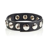 Colt 8 Snap Fastener Leather Strap - Black