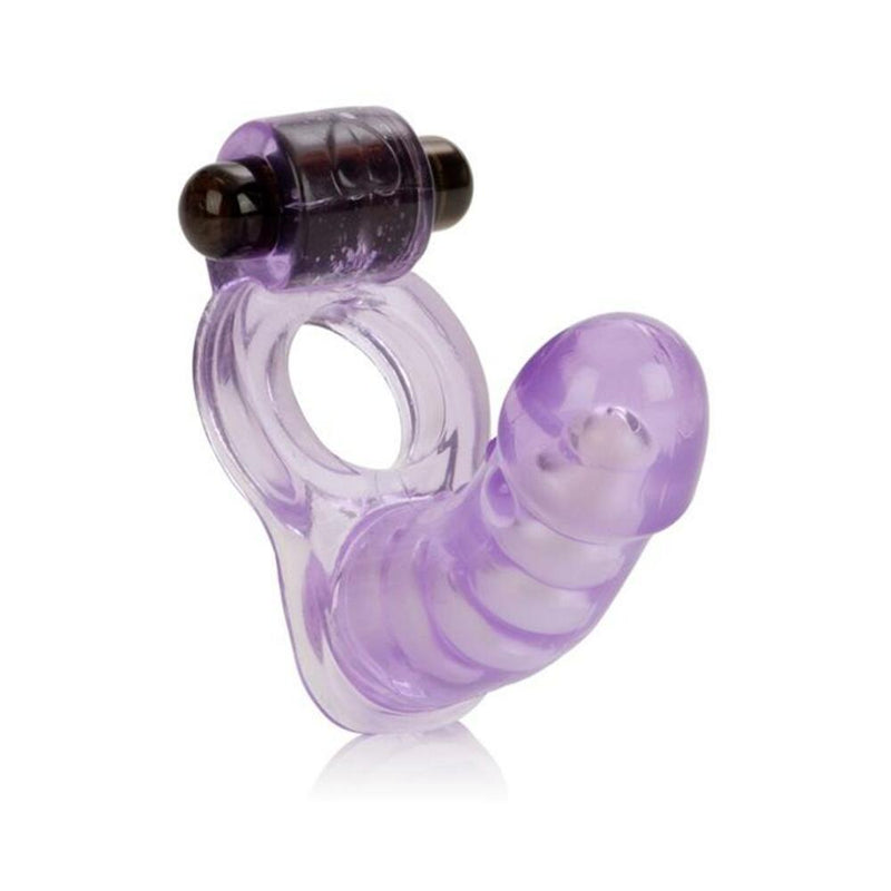 Double Diver Vibrating Enhancer Penetrator Purple