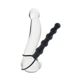 Silicone Love Rider Beaded Dual Penetrator Black