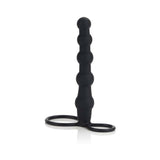 Silicone Love Rider Beaded Dual Penetrator Black