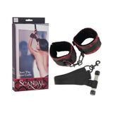 Scandal Over The Door Cuffs Black/Red