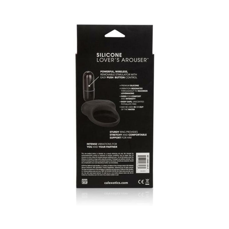 Silicone Lovers Arouser Black Vibrating Ring