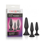 Silicone Anal Trainer Kit Black 3 Piece Set