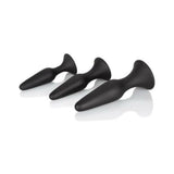 Silicone Anal Trainer Kit Black 3 Piece Set