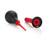 Ribbed Anal Douche Black Red