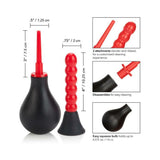 Ribbed Anal Douche Black Red