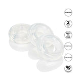 Set Of 3 Silicone Stacker Rings Clear