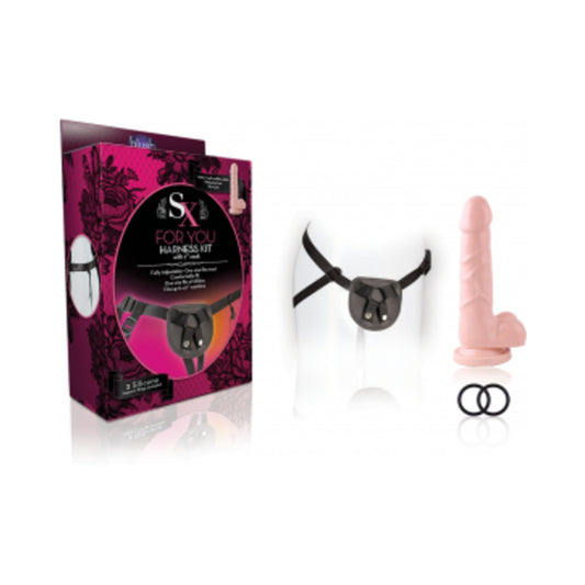 SX For You Harness Kit With Cock 7 inches Beige