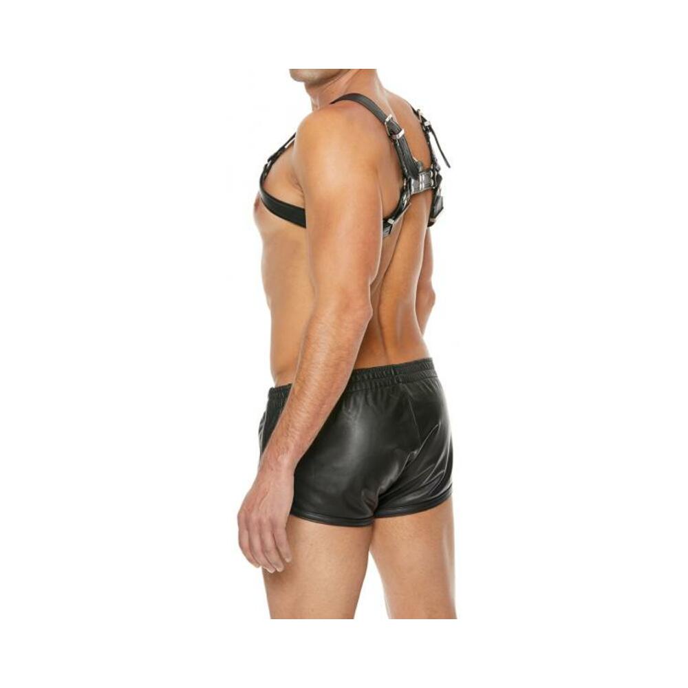 Shots Uomo Chest Bulldog Harness Large/xlarge - Black