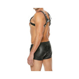 Shots Uomo Chest Bulldog Harness Large/xlarge - Black