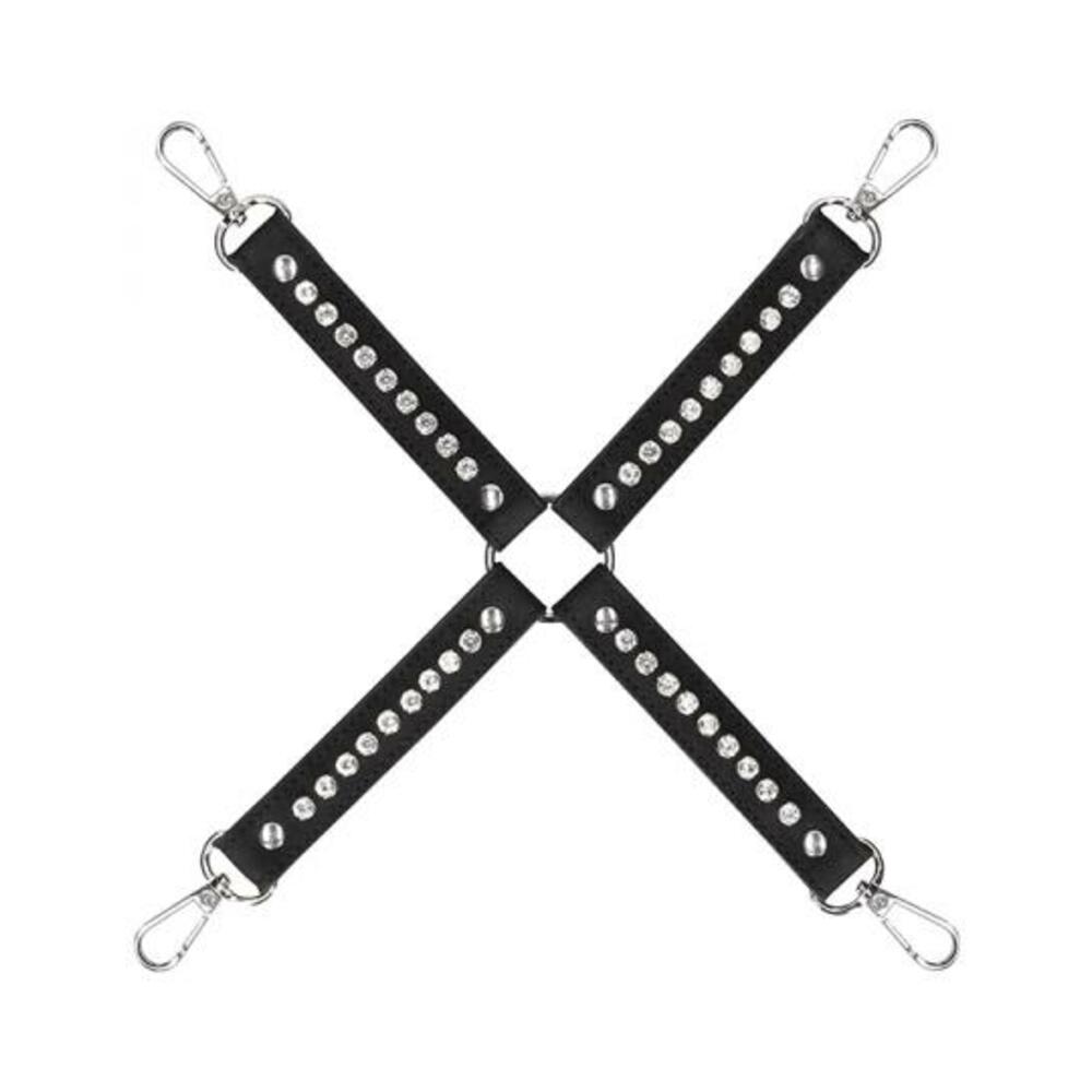 Ouch Diamond Studded Hogtie - Black