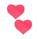 Heart Neon Pink Pasties O/S