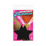 Rockstar Black Glitter Star Pasties O/S