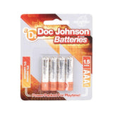 Doc Johnson Batteries - AAA 4 Pack