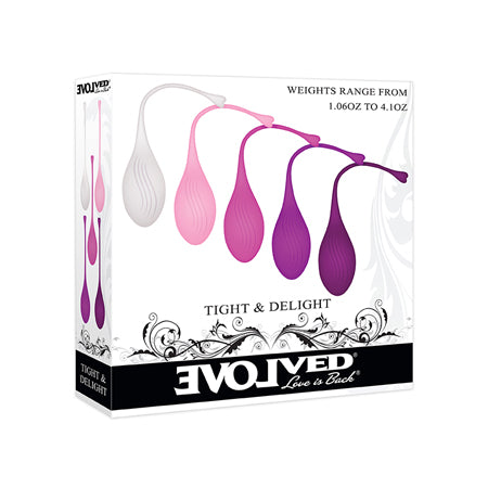 Evolved Tight & Delight 5 pc Weighted Kegel Ball Set - Assorted Colors