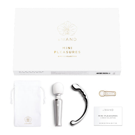 Le Wand Mini Pleasures 4 pc Kit - Chrome